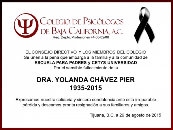 Dra. Yolanda Chávez Pier