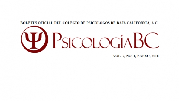 PsicologíaBC, Vol. 2, No. 1, Enero, 2016