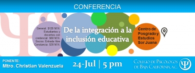 Conferencia: De la integración a la inclusión educativa