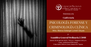 Conferencia: Psicología forense y criminología clínica