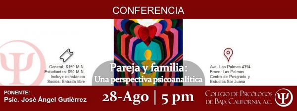 Conferencia: &quot;Pareja y familia: una perspectiva psicoanalítica&quot;