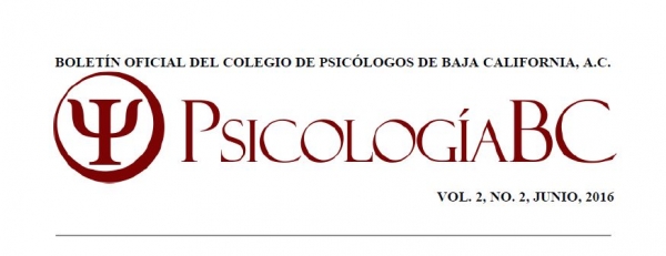 PsicologíaBC, Vol. 2, No. 2, Junio, 2016