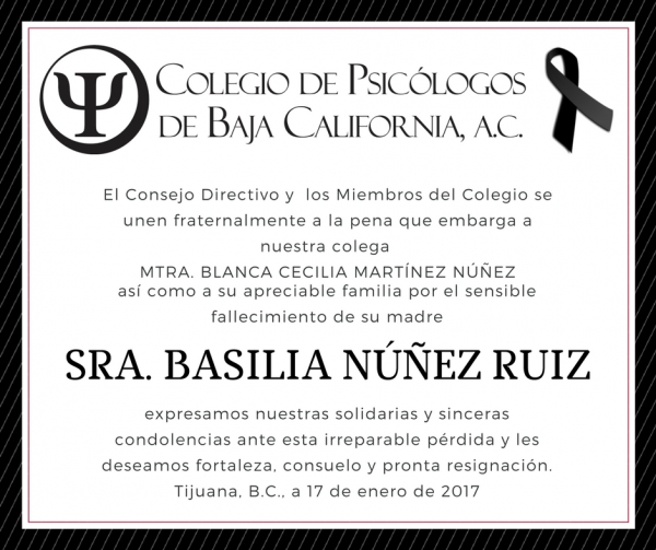 EPD Sra. Basilia Núñez Ruiz