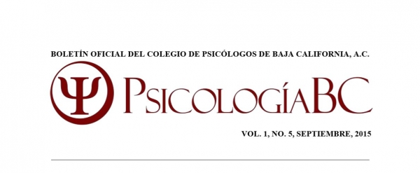 PsicologíaBC, No. 5, Septiembre, 2015