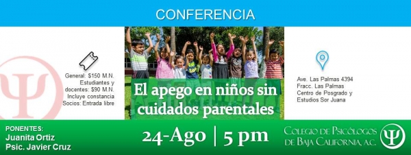 Conferencia: El apego en niños sin cuidados parentales